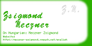 zsigmond meczner business card